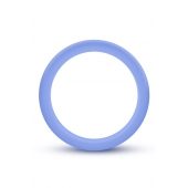 Голубое люминесцентное кольцо Silicone Glo Cock Ring - Blush Novelties - в Самаре купить с доставкой