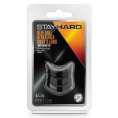 Черное эрекционное кольцо на мошонку Beef Ball Stretcher Snug X Long - Blush Novelties - в Самаре купить с доставкой