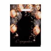 Пакет с вырубной ручкой и принтом в виде шариков (30х40 см) - Сима-Ленд - купить с доставкой в Самаре