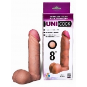 Фаллическая насадка для страпона UNICOCK 8  - 20 см. - LOVETOY (А-Полимер) - купить с доставкой в Самаре