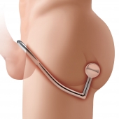 Кольцо на пенис с анальным стимулятором Stainless Steel Anal Hook   Cock Ring - BlueLine - в Самаре купить с доставкой