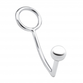 Кольцо на пенис с анальным стимулятором Stainless Steel Anal Hook   Cock Ring - BlueLine - в Самаре купить с доставкой
