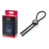 Тёмно-серое эрекционное кольцо с зажимом Again and Again Adjustable Cock Ring - Fifty Shades of Grey - в Самаре купить с доставкой