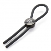 Тёмно-серое эрекционное кольцо с зажимом Again and Again Adjustable Cock Ring - Fifty Shades of Grey - в Самаре купить с доставкой