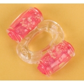 Прозрачное виброкольцо с двумя вибропульками - Toyfa Basic - в Самаре купить с доставкой