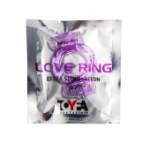 Фиолетовое виброкольцо с двумя вибропульками - Toyfa Basic - в Самаре купить с доставкой