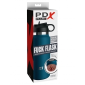 Смуглый мастурбатор-вагина в синей колбе F*ck Flask - Pipedream - в Самаре купить с доставкой