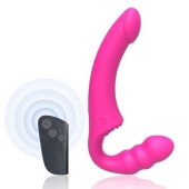 Розовый безремневой страпон Straples Strap-On Dildo - Erokay - купить с доставкой в Самаре