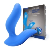 Синий вибромассажер простаты 3,5’’ Curve P-spot Massager - 12 см. - Erokay - в Самаре купить с доставкой