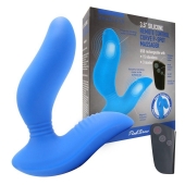 Синий вибромассажер простаты 3,5’’ Remote Control Curve P-spot Massager - 12 см. - Erokay - в Самаре купить с доставкой
