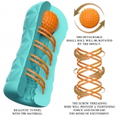 Аквамариновый мастурбатор Victoria - Baile - в Самаре купить с доставкой