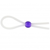 Прозрачное лассо с фиолетовой бусиной SILICONE COCK RING WITH BEAD LAVENDER - NMC - в Самаре купить с доставкой