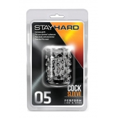 Прозрачная насадка с капельками STAY HARD COCK SLEEVE 05 CLEAR - Blush Novelties - в Самаре купить с доставкой
