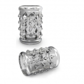 Прозрачная насадка с капельками STAY HARD COCK SLEEVE 05 CLEAR - Blush Novelties - в Самаре купить с доставкой