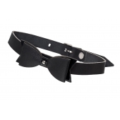 Черный кожаный чокер с бабочкой - Pecado - купить с доставкой в Самаре