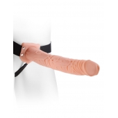 Фаллопротез телесного цвета Hollow Strap-On - 29 см. - Pipedream - купить с доставкой в Самаре