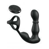 Черный вибростимулятор простаты с кольцом Ass-gasm Slide   Glide - Pipedream - в Самаре купить с доставкой