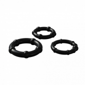 Набор из 3 черных эрекционных колец Babooom Ring Set - Adrien Lastic - в Самаре купить с доставкой