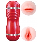 Двусторонний мастурбатор в колбе Cleo - вагина и ротик - Boys of Toys - в Самаре купить с доставкой