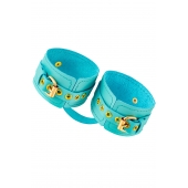 Голубые однослойные кожаные оковы - Pecado - купить с доставкой в Самаре