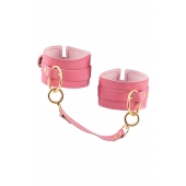 Розовые однослойные кожаные оковы - Pecado - купить с доставкой в Самаре