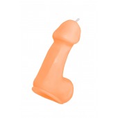 Оранжевая свеча в форме пениса - 47 гр. - Pecado - купить с доставкой в Самаре