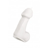 Белая свеча в форме пениса - 47 гр. - Pecado - купить с доставкой в Самаре