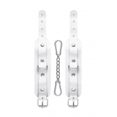 Белые узкие наручники-браслеты со скруглёнными углами - Pecado - купить с доставкой в Самаре