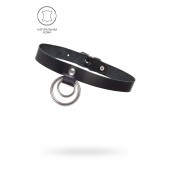 Черный чокер-ошейник с кольцом в кольце - Pecado - купить с доставкой в Самаре