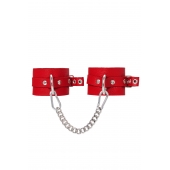 Красные мягкие кожаные оковы с люверсами - Pecado - купить с доставкой в Самаре