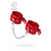 Красные мягкие кожаные оковы с люверсами - Pecado - купить с доставкой в Самаре