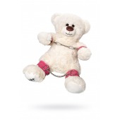 Бондажный набор: белый мишка с розовыми оковами и наручниками - Pecado - купить с доставкой в Самаре