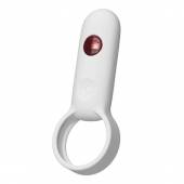 Белое эрекционное виброкольцо с пультом ДУ - Youvic - в Самаре купить с доставкой