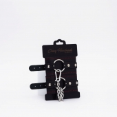 Черно-красные кожаные оковы - Crazy Handmade - купить с доставкой в Самаре