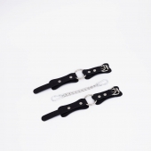 Черные кожаные наручники с кольцом - Crazy Handmade - купить с доставкой в Самаре