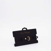 Черный кожаный ошейник с золотистой фурнитурой - Crazy Handmade - купить с доставкой в Самаре