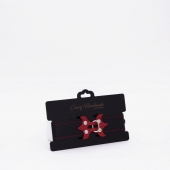 Черный ошейник с красным декором и строчкой - Crazy Handmade - купить с доставкой в Самаре