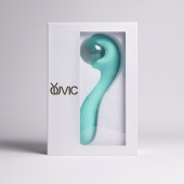 Бирюзовый вибромассажёр с деликатными токами - Youvic - купить с доставкой в Самаре