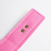 Черно-розовый ошейник с золотистой фурнитурой - Crazy Handmade - купить с доставкой в Самаре