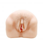 Телесный мастурбатор-вагина с оволосением и вибрацией - Baile - в Самаре купить с доставкой