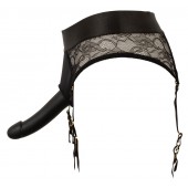 Черный женский страпон Strap-on Set: трусики и насадка - Orion - купить с доставкой в Самаре