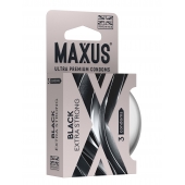 Черные утолщенные презервативы MAXUS Extra Strong с железным кейсом - 3 шт. - Maxus - купить с доставкой в Самаре