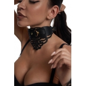 Фигурный чокер с узорами и золотистой фурнитурой - Crazy Handmade - купить с доставкой в Самаре