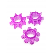 Набор из 3 лиловых эрекционных колец различной формы - Erowoman-Eroman - в Самаре купить с доставкой