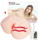 Мастурбатор-полуторс с двойным слоем материала и вибрацией Jenny Onahole Real Vagina - KOKOS - в Самаре купить с доставкой