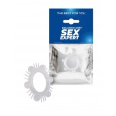 Эластичное эрекционное кольцо с шипиками и шариками - Sex Expert - в Самаре купить с доставкой