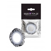 Эластичное эрекционное колечко с черными «ресничками» - Sextaz - в Самаре купить с доставкой