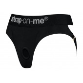 Черные трусики для насадок Heroine Lingerie Harness - size XL - Strap-on-me - купить с доставкой в Самаре