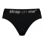 Черные трусики для насадок Heroine Lingerie Harness - size XL - Strap-on-me - купить с доставкой в Самаре