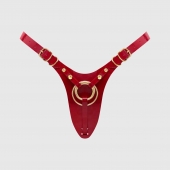 Красный пояс для фиксации насадок Strap-On-Me Leatherette Harness Fabulous - Strap-on-me - купить с доставкой в Самаре